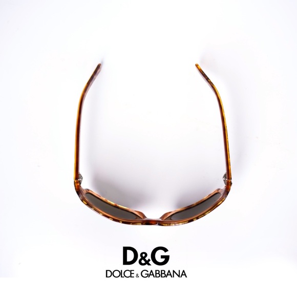 Y2K 😎 D&G Dolce & Gabbana Brown Tortoise Sunglasses with crystals - Picture 7 of 10